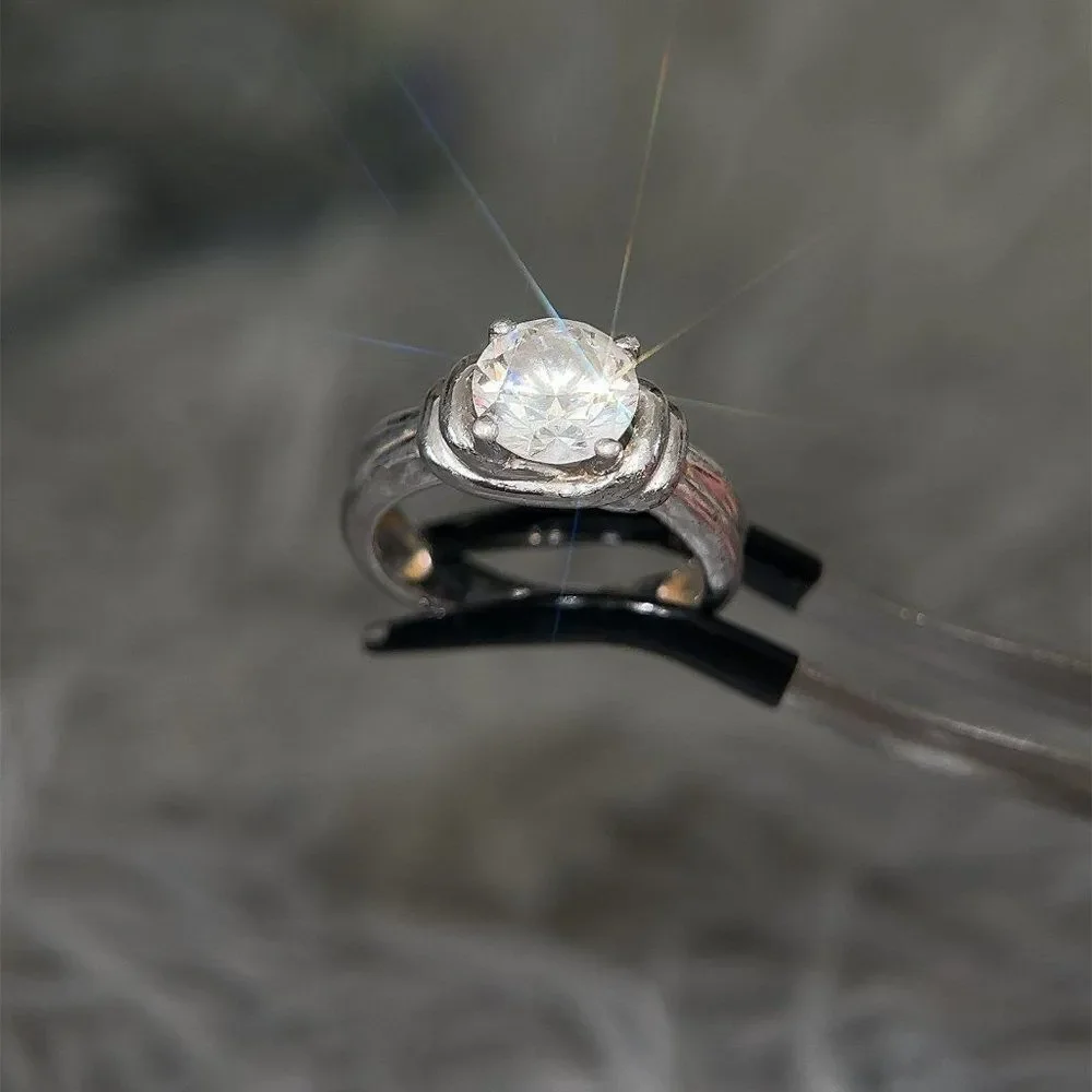 ❌Round‎ Cz Sterling Silver 925 Ring